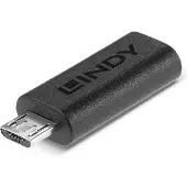 Lindy 41903, USB Type C, USB Type Micro-B, Schwarz