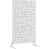 Syfax Sichtschutz Grau 100 x 50 x 180 cm Stahl