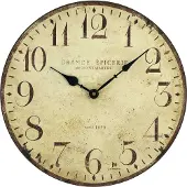 Lowell Retro Wanduhr aus Holz, 30 cm, mit stilvollen Ziffern und Metallzeigern
