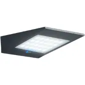 Zafferano Solar-LED-Wandleuchte 2,2 W batteriebetrieben mit Photovoltaik IP54 dunkelgrau