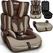 Kiduku Autokindersitz Kinderautositz Autositz Kindersitz 9-36kg Gruppe 1+2+3 Braun/Beige