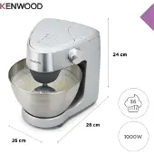 Kenwood Prospero+, 4,3 l, Silber, Drehregler, Edelstahl, Kunststoff, 1000 W