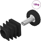 vidaXL Möbel Leveler Verstellbar 1895 pcs Schwarz PP