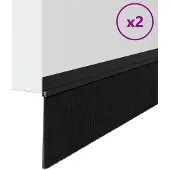 vidaXL Selbstklebende Türbürstendichtungen 2 stk. Schwarz 100 cm
