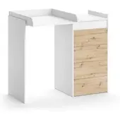 Vicco Waschmaschinenschrank Alf Weiß 116 x 98 cm mit 4 Schubladen, Model 40612