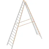 Layher Topic 1039 Sprossenstehleiter 2x18 Sprossen