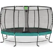 Exit Lotus Premium Trampolin ø427cm, auf Beinen, Rund, Grün