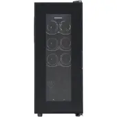 Heinner HRV-A28DRM8 Weinkühlschrank 28L, 8 Flaschen, LED-Display, 3 Ablage, wendbare Tür, Schwarz