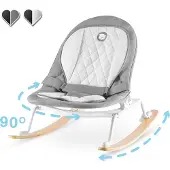 Lionelo Rosa Babywippe für Neugeborene Babyschaukel Liegeposition 0-9 kg Weiss