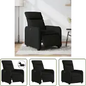 The Living Store Relaxsessel Elektrisch Schwarz Stoff