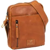 Mustang Leder Umhängetasche San Marino Crossover Bag Cognac braun