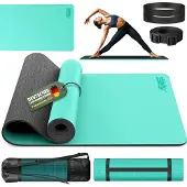 RE:SPORT Yogamatte Türkis Fitnessmatte Gymnastikmatte Pilates Sportmatte Bodenmatte