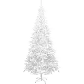 The Living Store Künstlicher Weihnachtsbaum L 240 cm Weiß