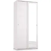 Dmora Kleiderschrank 2 Türen Tulipano 90x195h cm Weiß Garderobe