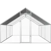 vidaXL Outdoor-Hühnerkäfig 2,75x6x1,92 m Verzinkter Stahl