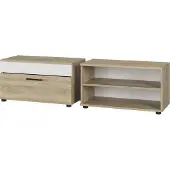 Vicco Wohnzimmerschränke Berno Sonoma/Weiß 2 Teile, Model 55475