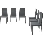 Vicco Esszimmerstuhl Grand Grau 42.5 x 48 cm 6er Set, Model 40740