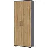 Germania Aktenschrank "Profi 3.0", grau (graphit, grandson, eiche, nachbildung), B:80cm H:200cm T:40cm, Holzwerkstoff, Schränke, Aktenschrank, erhältlich in zwei Höhen