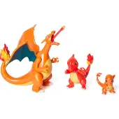 Jazwares PKW2777 - Pokémon - Select Entwicklungs Multipacks - Glumanda #1, Glutexo, Glurak