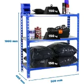 Simonclick Maderclick 3/400 1000 Metallregal 1000x900x400 Mm