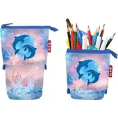 Roth Schlampermäppchen Delfine blau/rosa