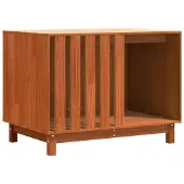 vidaXL Hundehütte Wachsbraun 100 x 70 x 70 cm Massives Kiefernholz