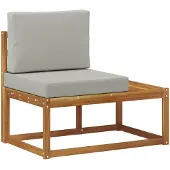 vidaXL Outdoor End Sofa Natur 91 x 63 x 73 cm Massivholz Akazie