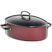 WMF Fusiontec Mineral 0515875290, 8,1 l, Oval, Rot, Eisenguss, Stahl, Edelstahl, Fusiontec