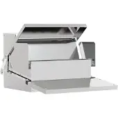 vidaXL Hühnertretfeeder Silber 50 x 40 x 29 cm Verzinkter Stahl