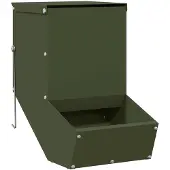 vidaXL Kaninchenfütterer Olivgrün 17,5 x 26 x 28,5 cm 1,5 kg