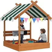Outsunny Sandkasten 124L x 116B x 146H cm | Gr.: onesize