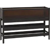 Mendler Hochbeet MCW-P96, Gemüse-/Pflanzbeet Blumenkasten Pflanzkübel Aluminium transparent 82x120x30cm dunkelbraun