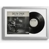 K-Möbel Schallplatten Rahmen Silber 40x60cm mit Weißem Passepartout für Vinyl & Cover