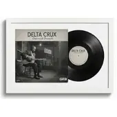 K-Möbel Schallplatten Rahmen Weiß 40x60cm mit Weißem Passepartout für Vinyl & Cover