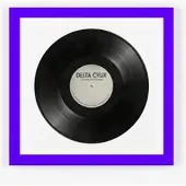 K-Möbel Schallplatten Rahmen Lila 40x40cm mit Weißem Passepartout für die Vinyl