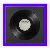 K-Möbel Schallplatten Rahmen Lila 40x40cm mit Schwarzem Passepartout für die Vinyl