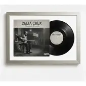 K-Möbel Schallplatten Rahmen Platin 40x60cm mit Weißem Passepartout für Vinyl & Cover
