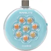 Nanlite cookie Mini-Smartphone-Leuchte rund cyan