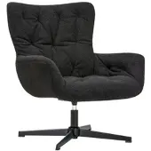 Premium Living Drehstuhl Lounge in Schwarz