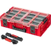 Qbrick System ONE Organizer 2XL 2.0 RED ULTRA HD Custom + ONE Connect-Adapter 582 x 387 x 172 mm 19,5 l stapelbar IP66