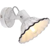 Globo Lighting Strahler, schwenkbar, Keramik, weiß getüncht, schwarz, B17cm