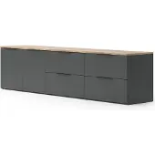 Vicco Wohnwand Wido Anthrazit 3 Teile, Model 49803