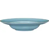 Lubiana Set 6 Pastateller, Serie Kaszub, türkis, braun gesprenkelt, Ø 240 mm