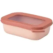 Mepal - Cirqula Vorratsdose Multi Schüssel & Schalen Rechteckig - Aufbewahrungsbox & Frischhaltedosen mit Deckel - 500 ml - Nordic Blush