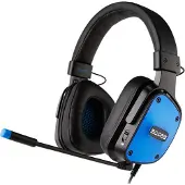 Hyrican SADES Dpower SA-722 Gaming Headset, schwarz/blau, 3,5 mm Klinke, kabelgebunden, Stereo, Over Ear, PC, PS4 u. 5, Xbox, Nintendo Switch