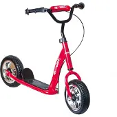 Globber muuwmi Roller Sunny – 10 Zoll EVA-Bereifung, Stahlrahmen, Bandbremse, Lenker höhenverstellbar, inkl. Ständer, rot