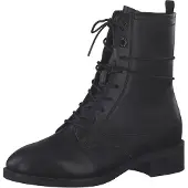 Tamaris Damen Stiefeletten Schnürung Reißverschluss Blockabsatz 1-25004-29, Größe:37 EU, Farbe:Schwarz