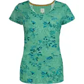 Pip studio PiP Damen Shirt Tilly Short Sleeve Top Tokyo Blossom Green Viskose, Größenauswahl:Größe M