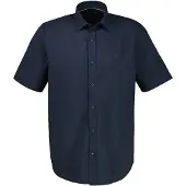 Lerros Kurzarmhemd im Knitterlook - Classic Navy - M