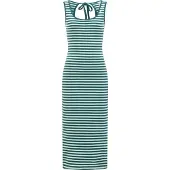 Ragwear Shirtkleid "Shirtkleid Montyca Stripes YOUMODO", Damen, Gr. M, N-Gr, grün (ocean grün), Obermaterial: 95% Baumwolle CO. 5% Elasthan EL., Kleider Shirtkleid